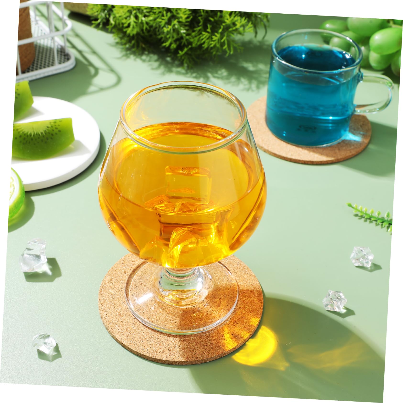 IMIKEYA 100piezas Posavasos Redondos De Corcho Almohadillas De Corcho para Bebidas Ligeros Cómodos