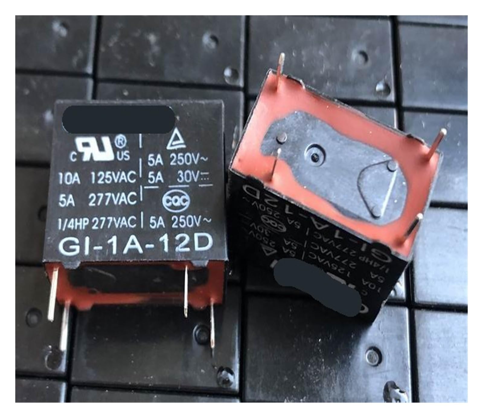Relé de 4 pines GI-1A-12D de 12V y 5A para circuito electrónico de control 4