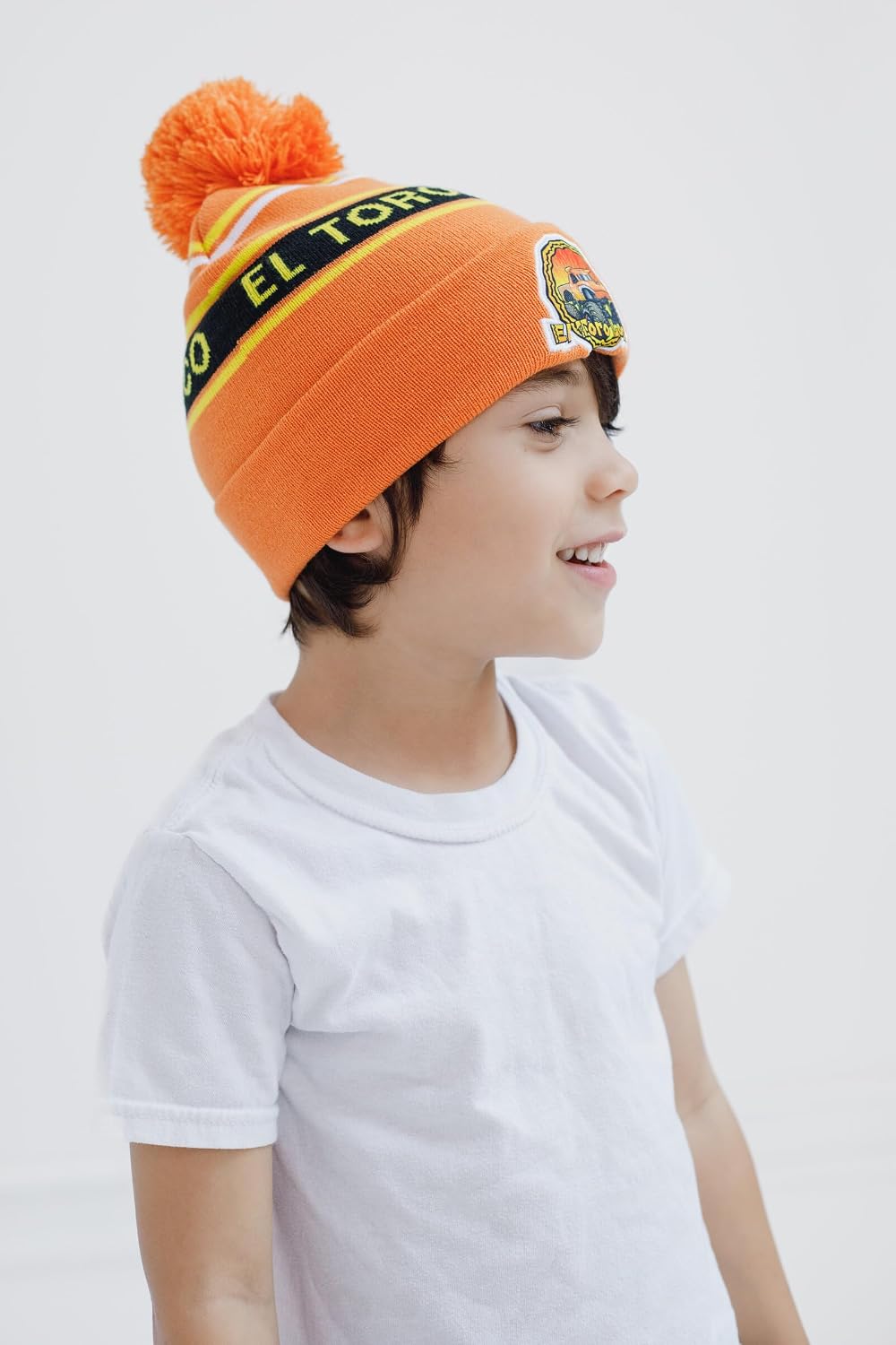 Monster Jam Toddler Boys' Graphic Knit Winter Hat El Toro Loco Orange OS Toddler