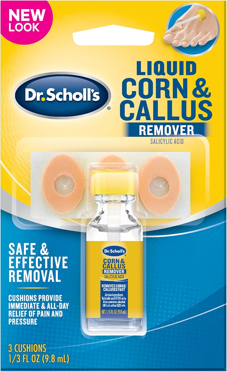 Dr. Scholl's Corn/Callus Remover Liquid, 0.33 Ounce : Health & Household