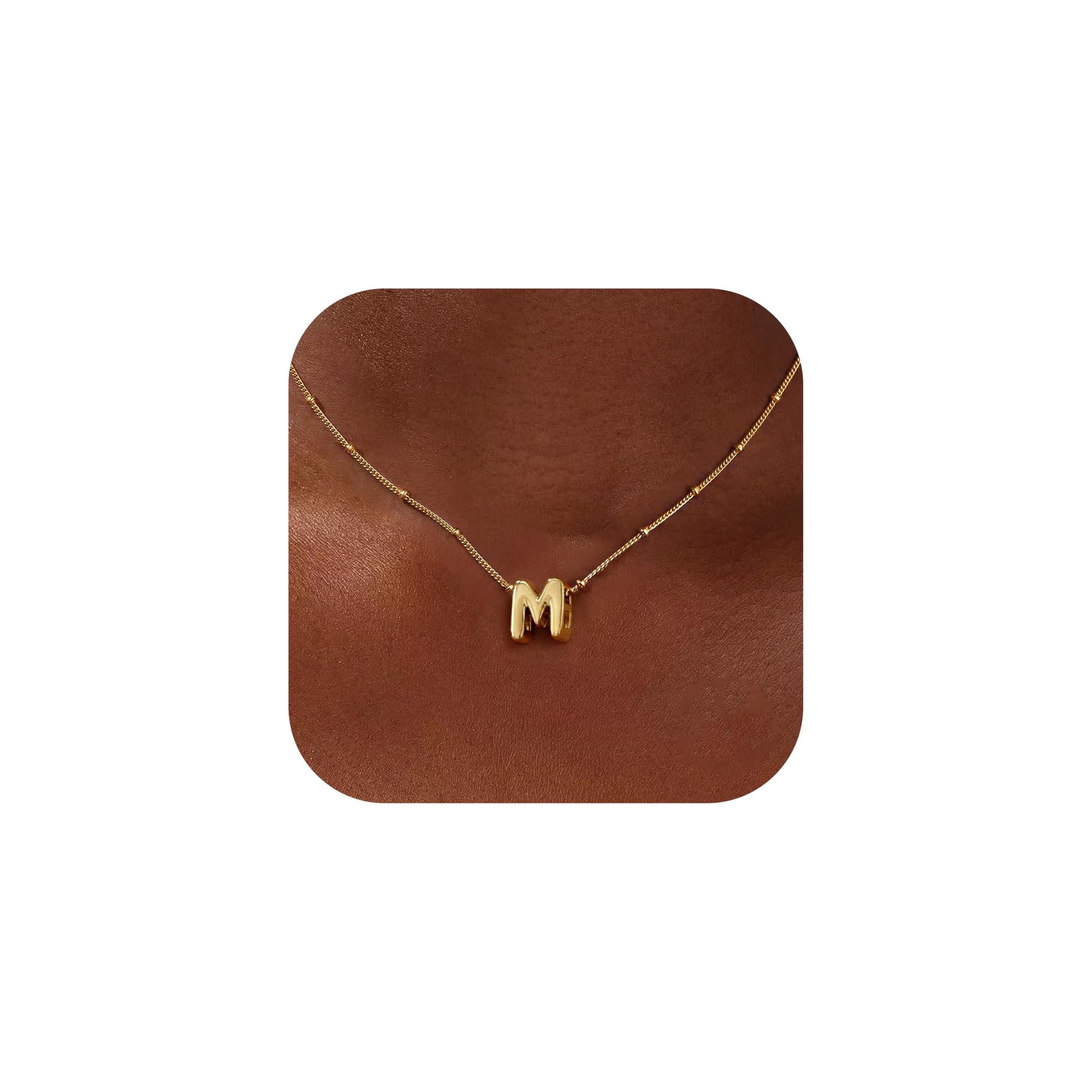 MILACOLATO Collar Inicial Corazón Para Mujer A-Z Collar Personalizado