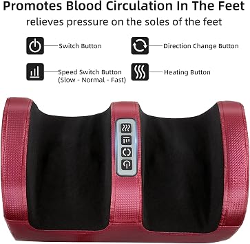 cotsoco Shiatsu Foot Massager with Heat, Electric Foot and Calf Massager