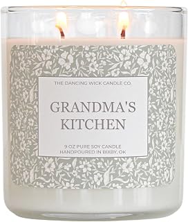 Grandma’s Kitchen Candle – Warm Spice & Sweet Vanilla Scent – 11 oz, 2 Wick, Hand-Poured Soy Wax – Cozy, Nostalgic Aroma, Gift for Her – Made in The USA (Grandma’s Kitchen)
