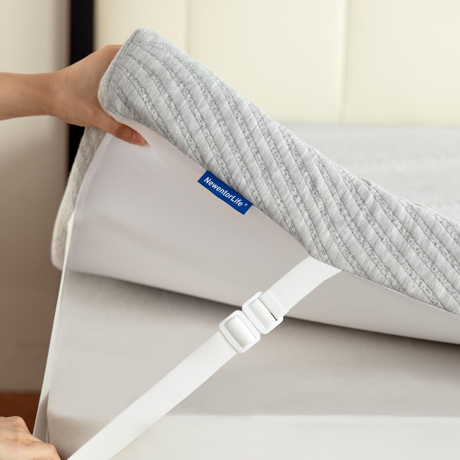 NewentorLife Mattress Topper Suitable for Single Bed, Double-sided Usable with Different H...