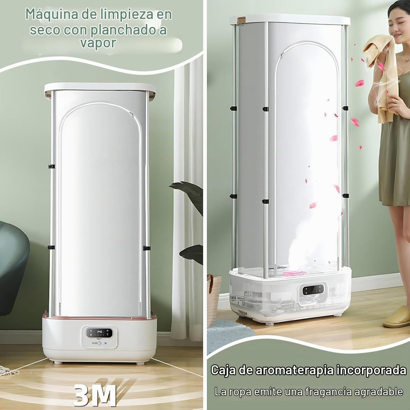 Plancha Ropa Vertical Máquina de Planchado Automática, Secadora de Ropa, Máquina de Secado a Vapor, Portátil, Doméstica, Máquina de Planchado de Secado de ácaros, Máquina Eliminación Arrugas