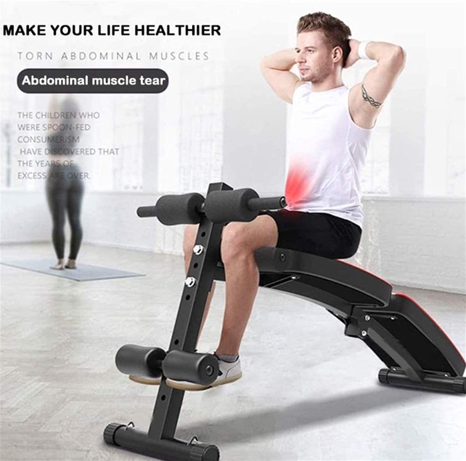 Ławka do ćwiczeń, ławki fitness, ławka do siedzenia, domowa siłownia, regulowana ławka do ćwiczeń, profesjonalne ławki do ćwiczeń mięśni brzucha do wyciskania na ławce, przysiadów, podnoszenia nóg, ćw