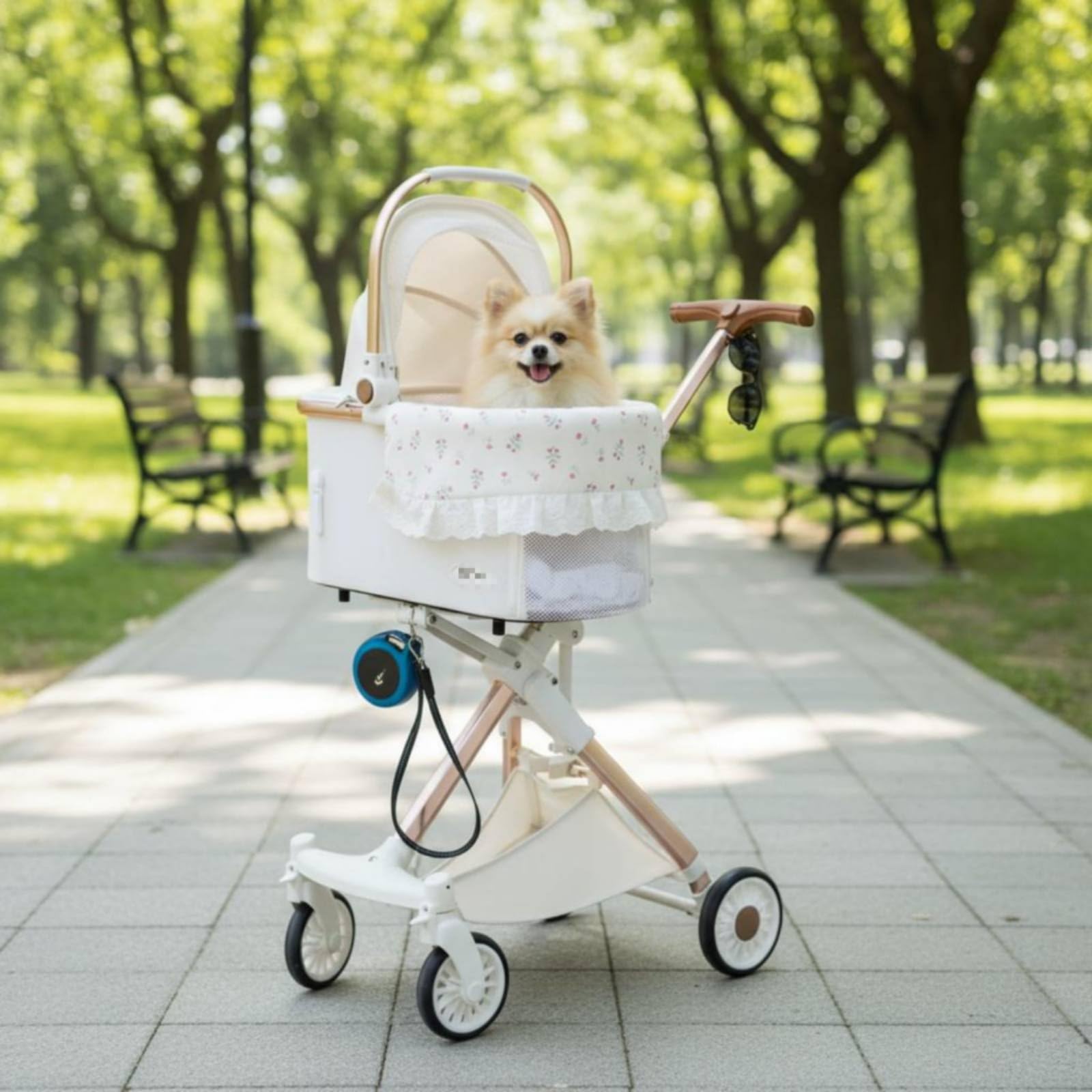 3 Stück atmungsaktive Sitzauflage schmutzabweisend Doppelseiten-Kinderwageneinlage waschbar Kinderwagen-Einlage für Spaziergang, Draußen, Geblümt, Gerüscht, Gesteppt