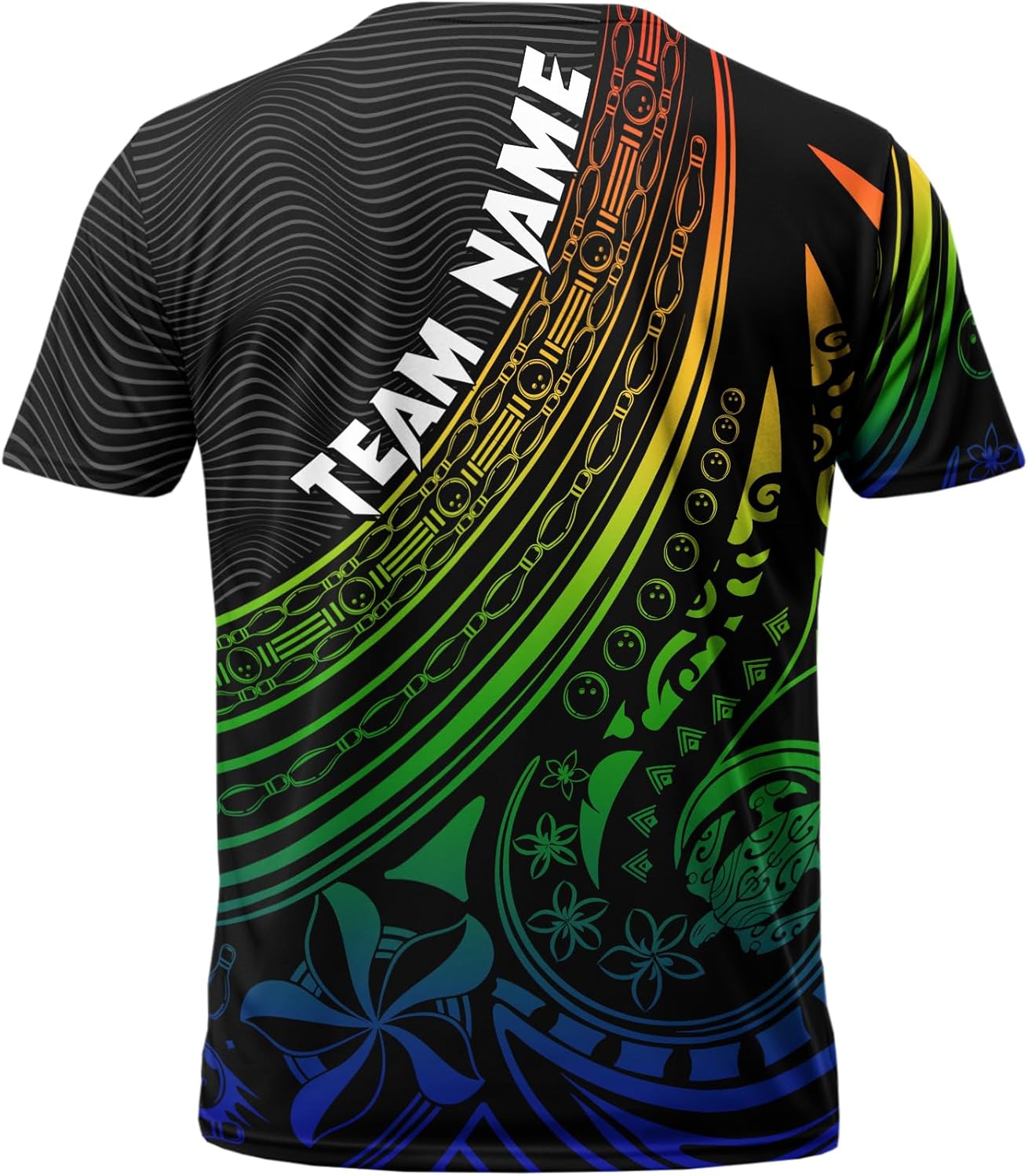Unisex Bowling T-Shirt Personalized Bowling Pin and Bowling Ball T Shirt for Bowling Player Printing Bowling Theme Clothes