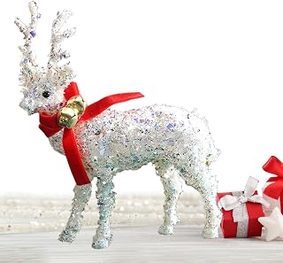 鹿の置物 クリスマス オーナメント テーブル オブジェ マフラー付き