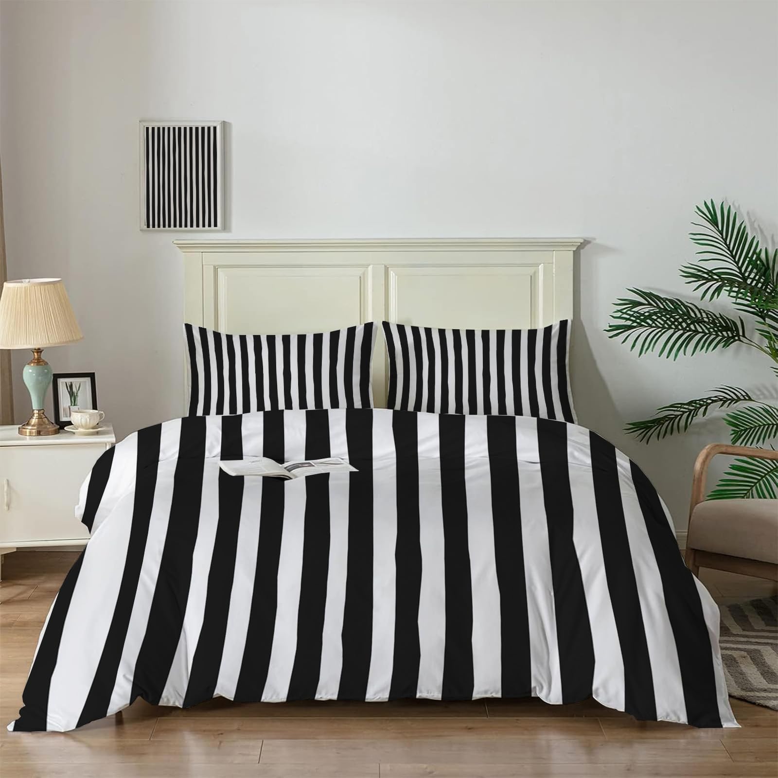 Housse de couette 140x200 et sa taie d'oreiller motif piano