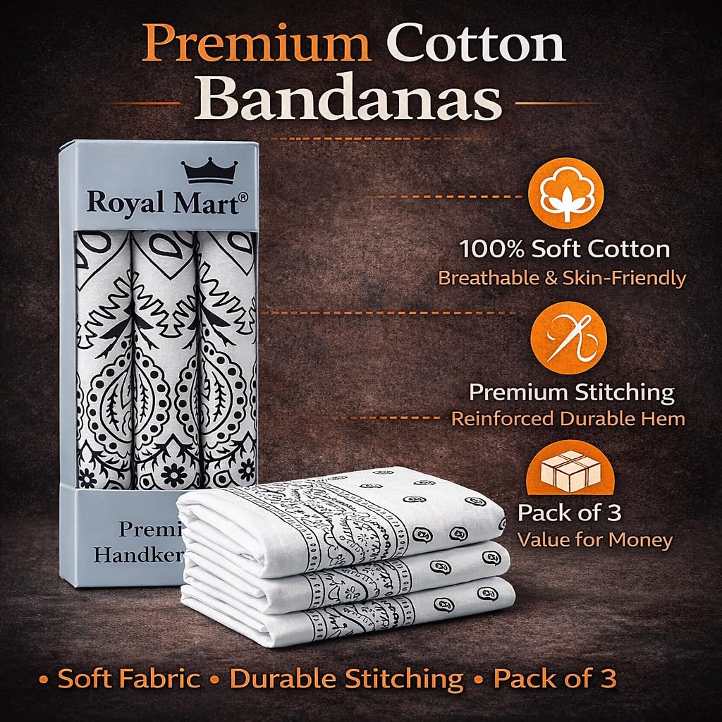 Royal Mart Premium Printed Bandana For Men & Women 1
