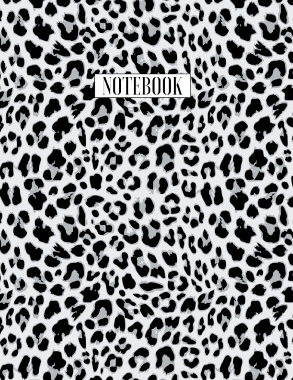Notebook: Black Leopard Print Notebook For Student Notes: College Ruled Paper