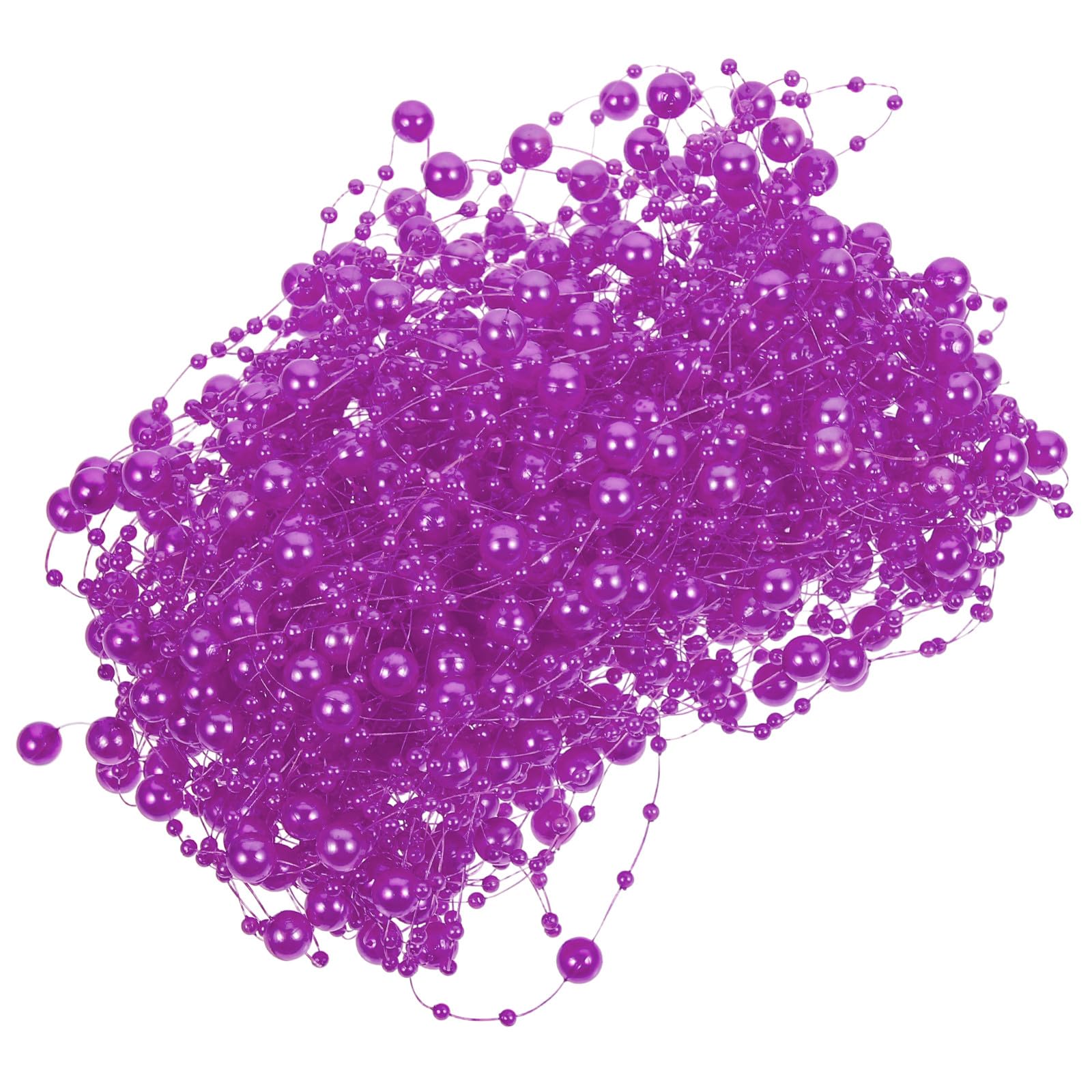 Cadena de perlas para bodas y centros de mesa con velas flotantes en color púrpura