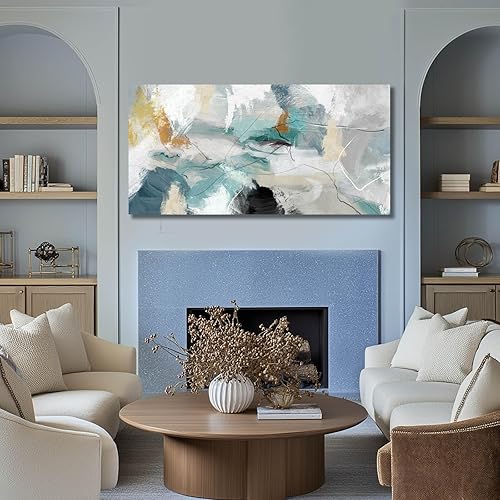 Miniatura 5 de SOUGUAN Lienzo decorativo para pared para sala de estar, imágenes abstractas, decoración de pared verde, decoración del hogar, arte de impresión