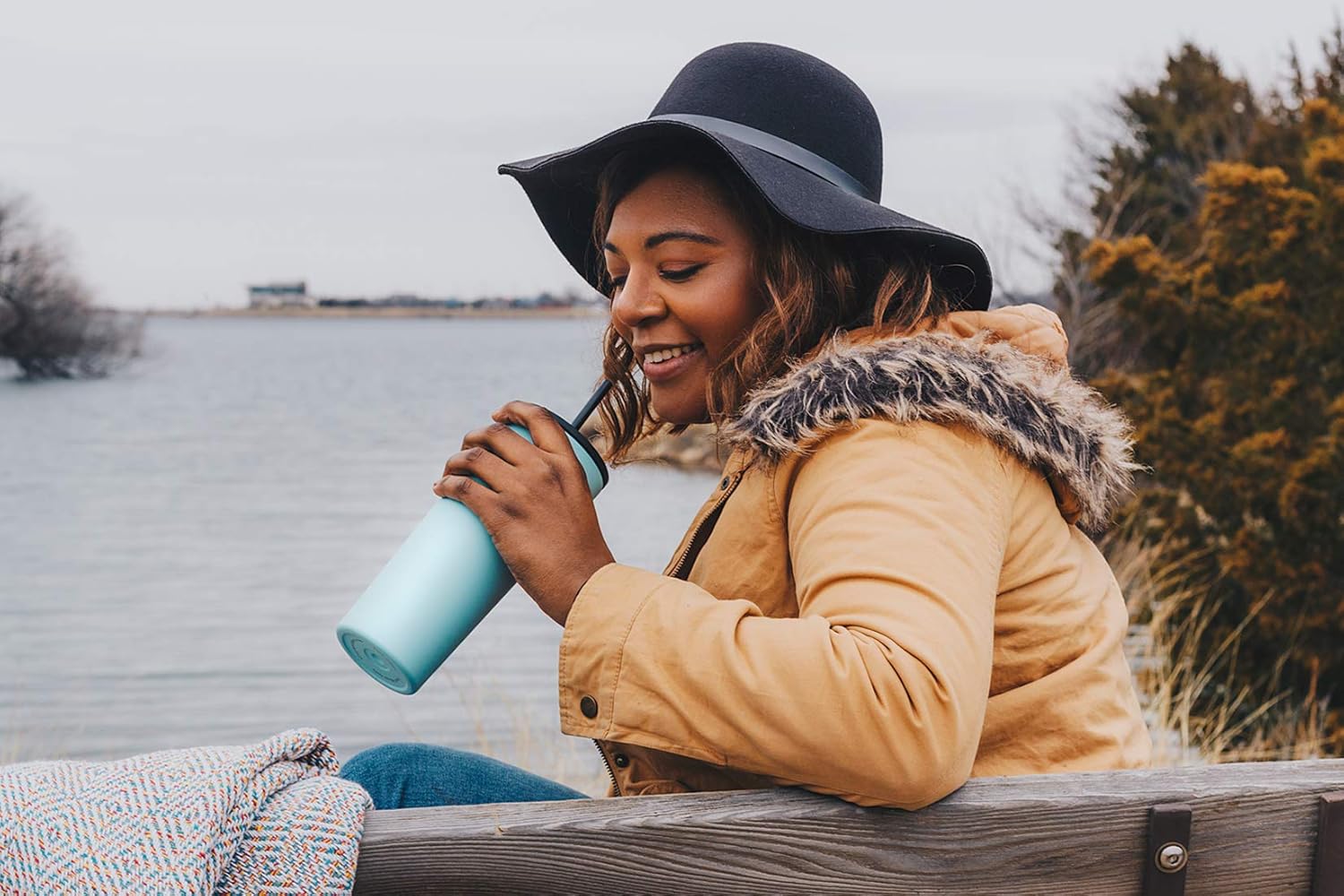 Simple Modern Personalized Gift 20oz Classic Tumbler Travel Coffee Mug with Straw Lid & Flip Lid - 18/8 Stainless Steel Vacuum Insulated for Men and Women -Winter White Classic 20oz - Straw & Flip Lid -Winter White