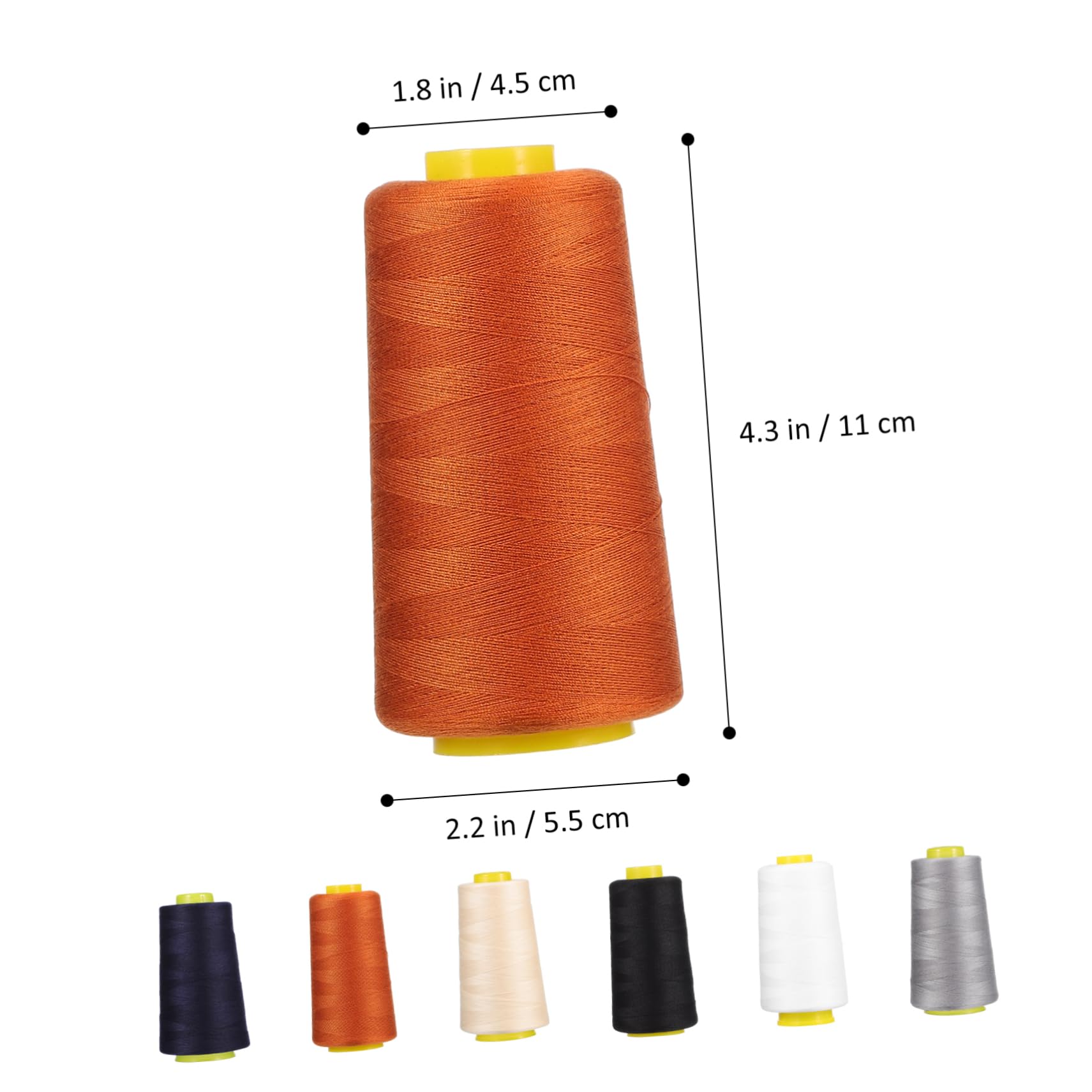Lurrose 18piezas Hilo De Poliéster Para Coser Bobinas De Yardas Resistentes y Versátiles Para Bordado y Costura Máquina o Mano