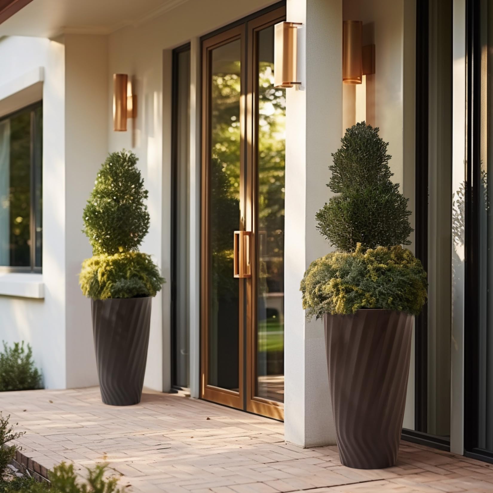 living room large indoor plant pots White Bird of Paradise in Deco Planter main image 1