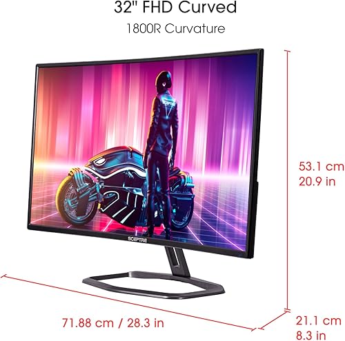 Miniatura 3 de Sceptre Monitor de juegos curvado FHD 1080p de 32 pulgadas hasta 240 Hz, 1 ms, 99% sRGB AMD FreeSync Premium Altavoces integrados, HDMI x3