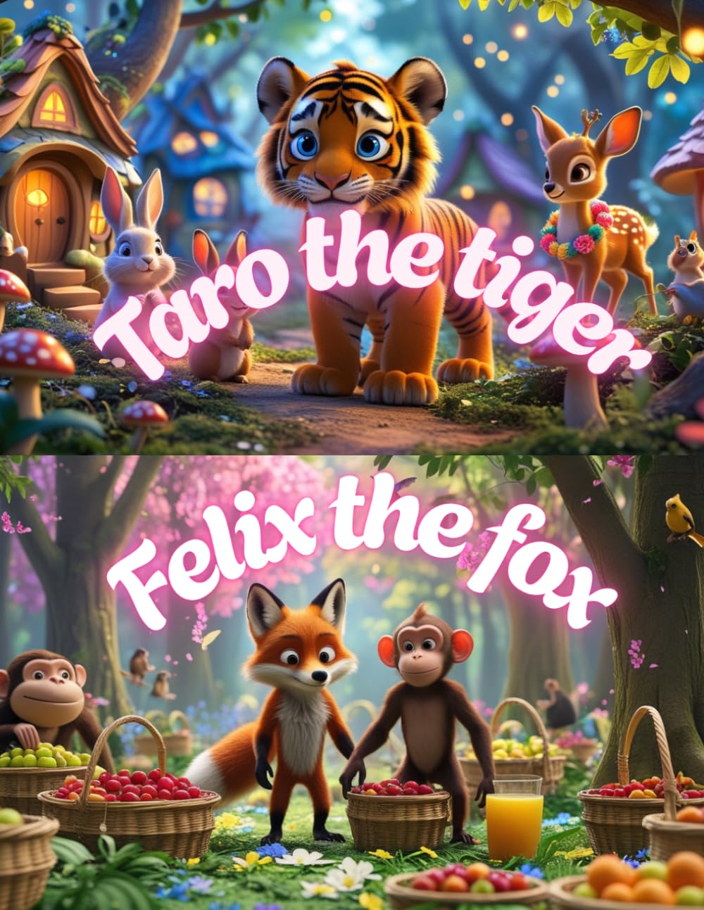 Taro the Tiger & Felix the Fox Brave Jungle Adventures for Kids 2 Fun Bedtime Stories: 2 stories in 1 book