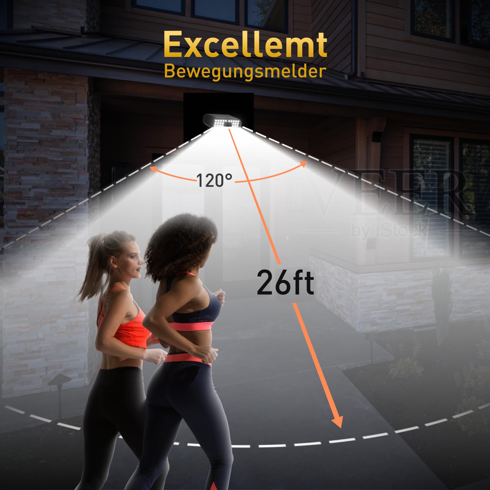 Lixada 2 Unità di Lampade Solari Esterne a Parete, con Detector di Movimento, Lampade Esterne LED Impermeabili IP65, Lampade di Sicurezza Solari con 3 Modalità, Adatte ai Giardini