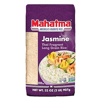Mahatma Jasmine, 2lb Bag of Rice, Thai, Indian, or Cambodian Fragrant Flavored Rice, Stovetop or Microwave