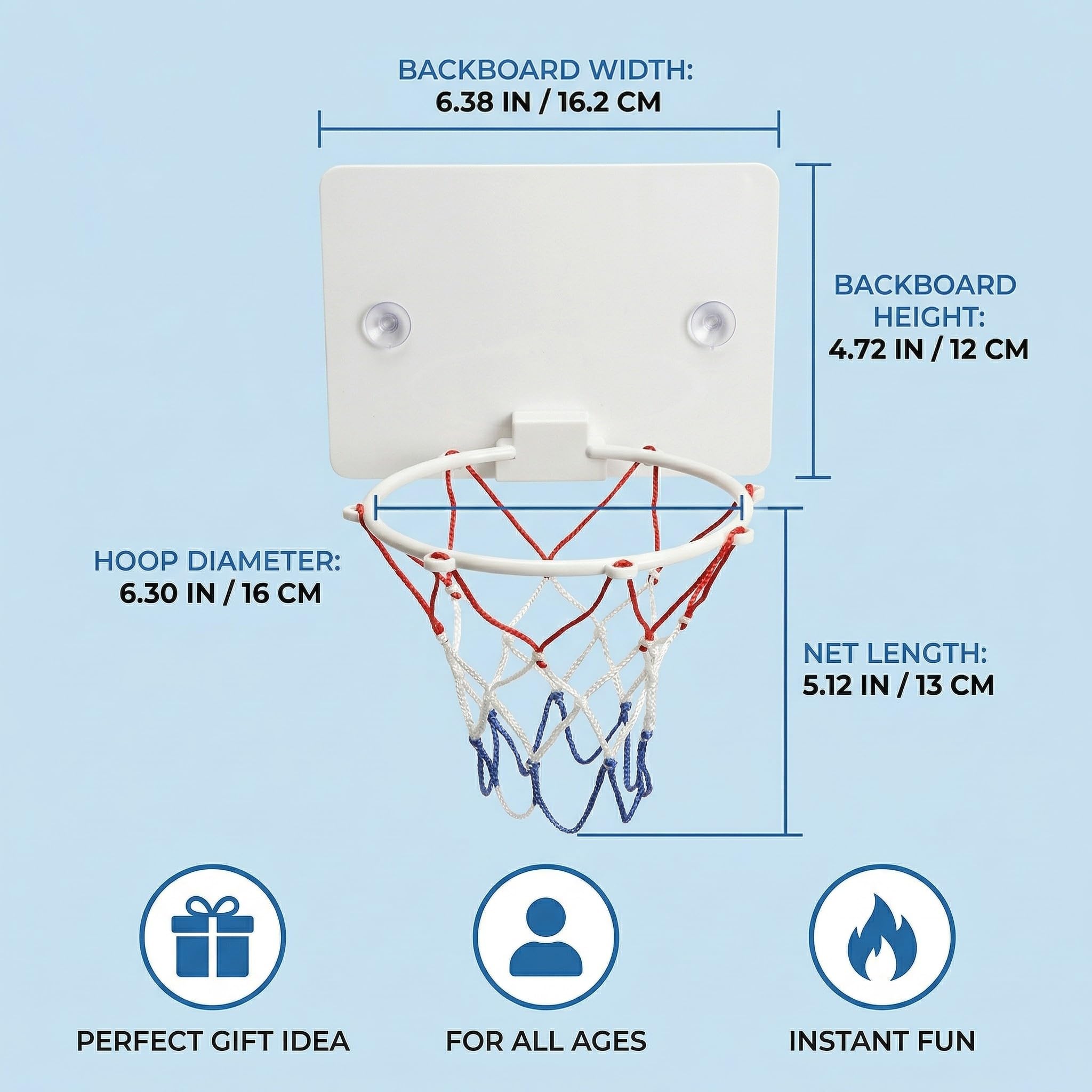 Canasta de baloncesto, papelera decoración baloncesto para habitaciones, Basketball Hoop Bin - Funny Waste Paper Basket for Teenager's Room or Office Perfect Gadget(papelera no incluida)