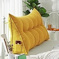 Vista 13 de Almohada triangular para cabecero, lavable, almohada de cuña grande, soporte de posicionamiento del respaldo, almohadas de lectura para dormitorio