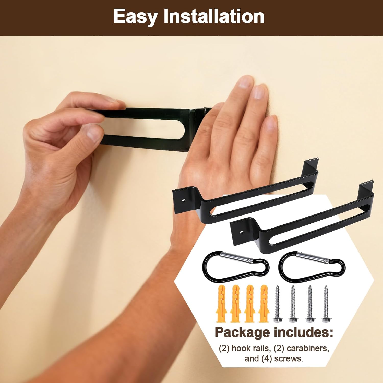 Ratchet Strap Organize,Profile Wall-Mounted Cargo Strap Organize (Ratchet, Cam Buckle, Bungee Cords, and More) for Your Garage,Home,Enclosed Trailer Accessories (6/pk)