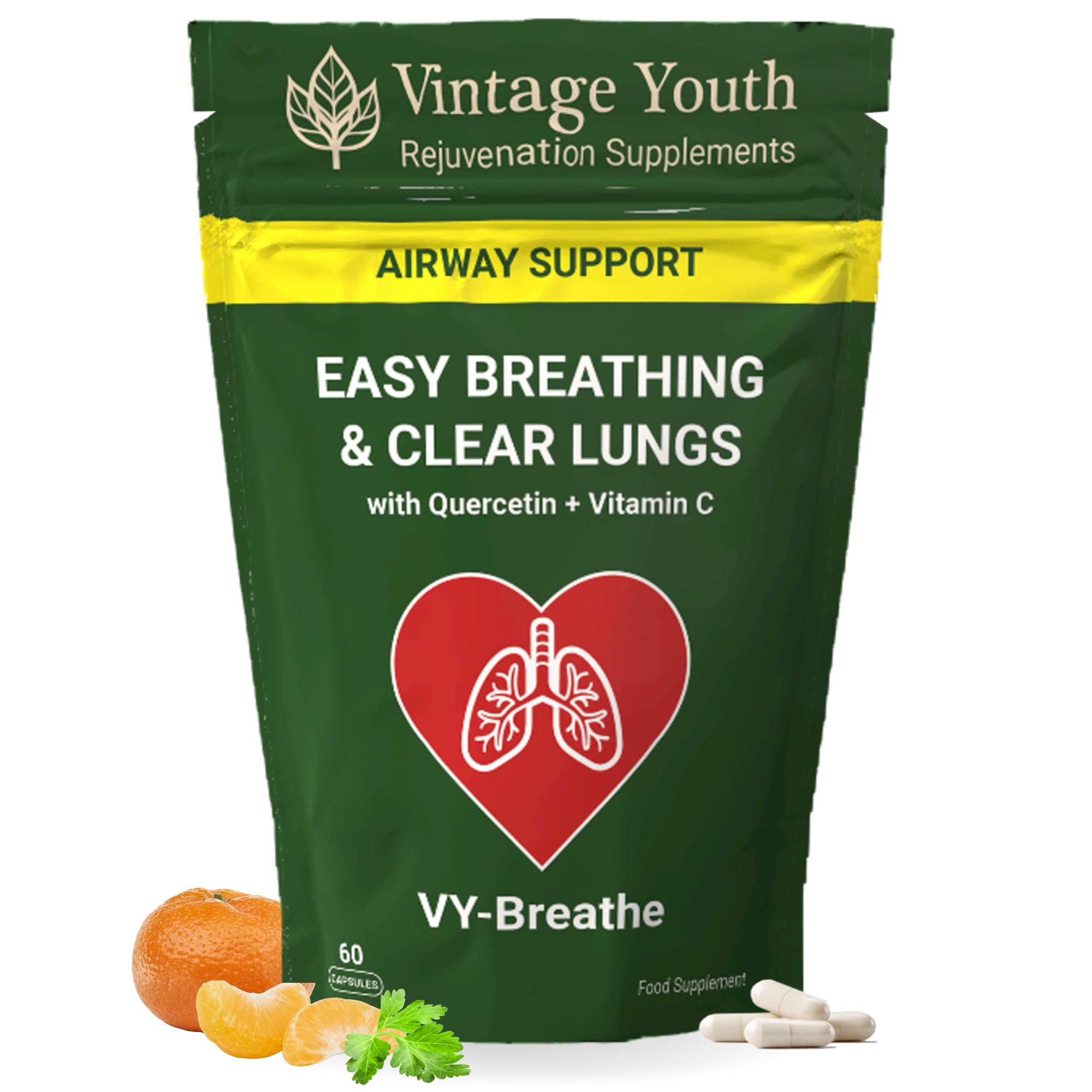 VY-Breathe – Respiratory Support Supplement | Promotes Easy Breathing, Clear Airways & Lung Health | Supports Allergy Relief & Overall Respiratory Wellness