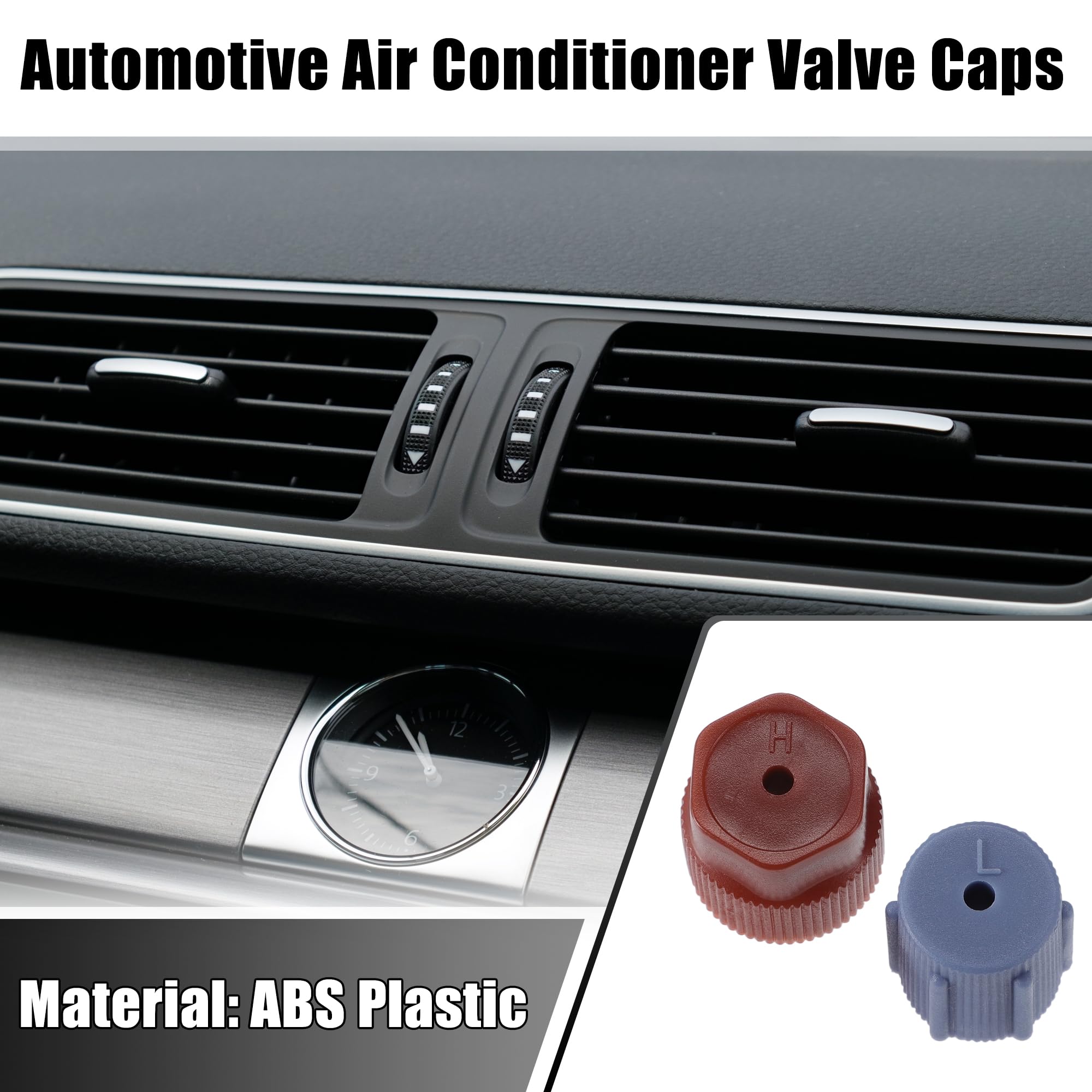 A ABSOPRO 5 Coppie di tappi valvola per condizionatore d'aria da 0,55" per Sistema A/C auto, colore blu
