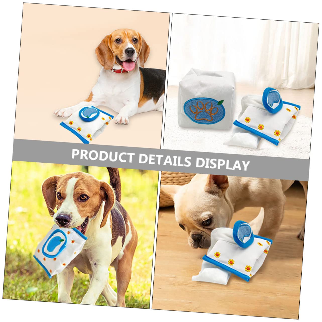 SUPVOX 8pièces Jouets De Reniflement Cartoon pour Chiens Et Chiots Jouets Lents pour Alimentation Intérieure Amusants Et Interactifs