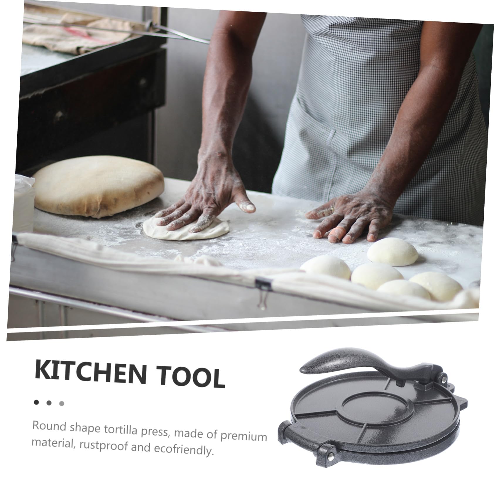 Pressa per Impasto per Lega Tortilla Rotonda di Alluminio | Versione Pieghevole Regolabile, Utensile Metallico per Cucina, Adatto a Ricette Domestiche e Ristorante