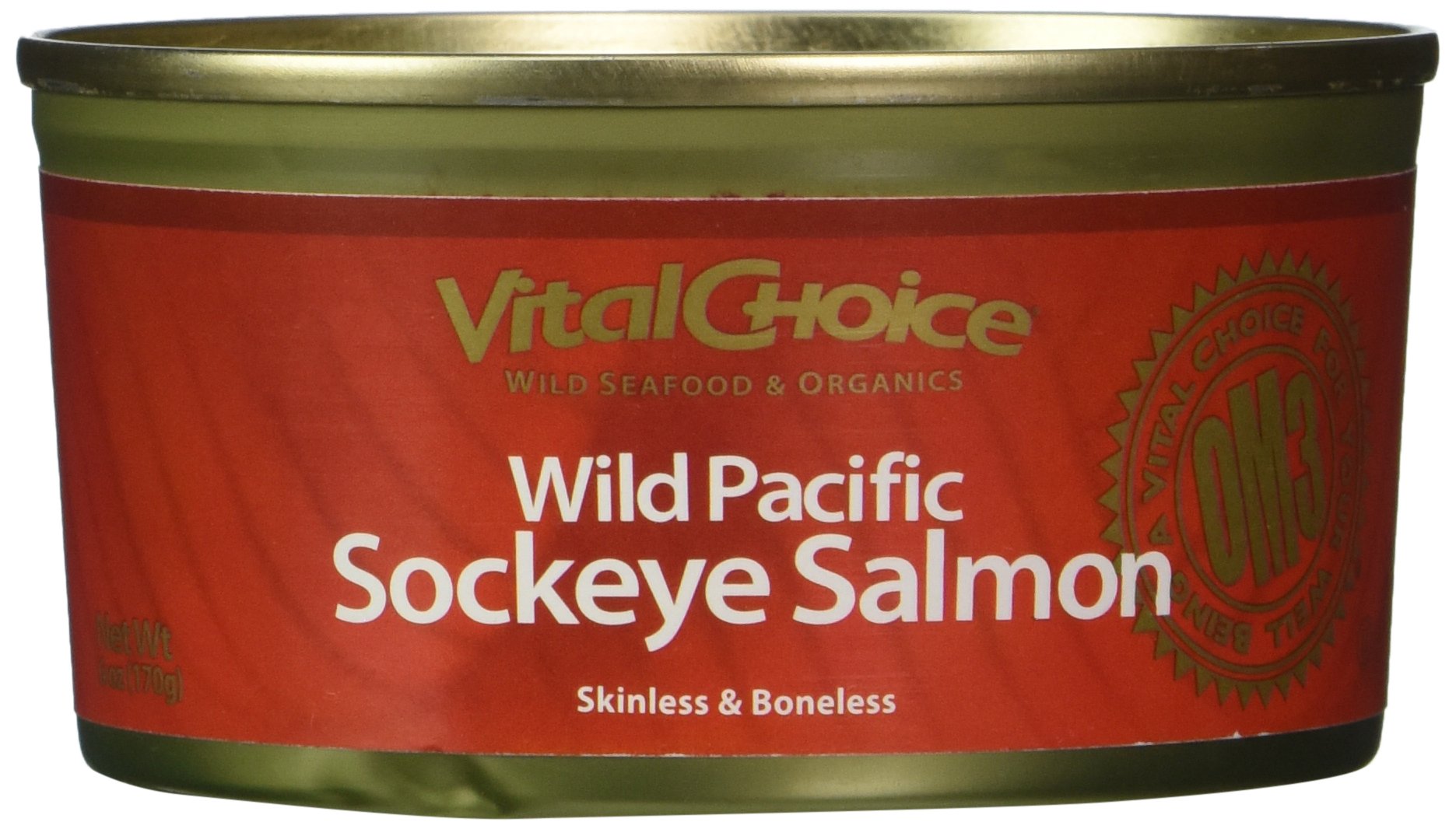 Wild Red Salmon Skinless & Boneless 6.3 oz Can