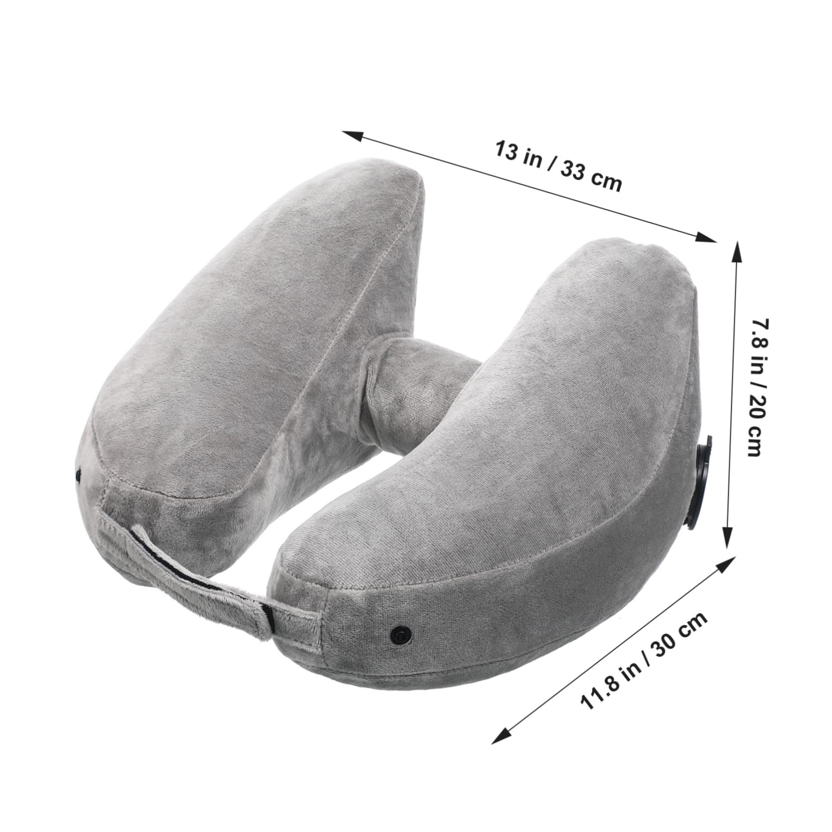 UKCOCO Almohada De Viaje Inflable Cuello con Capucha Soporte Cervical para Viajes Avión y Coche Almohada Hinchable Cómoda