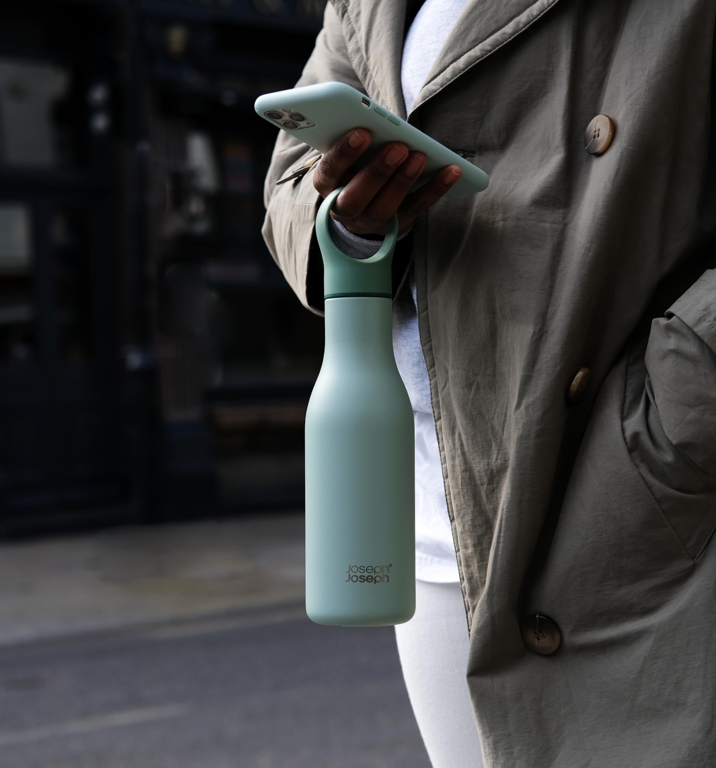 Joseph Joseph Loop Botella con aislamiento al vacío500 ml) - Verde