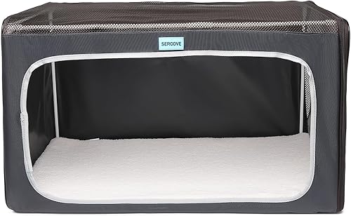 Pet House - Perrera para mascotas, gatos, perros, conejos, reposo, casa, parto de mascotas (27.5 x 16.5 x 16.5) (gris oscuro)