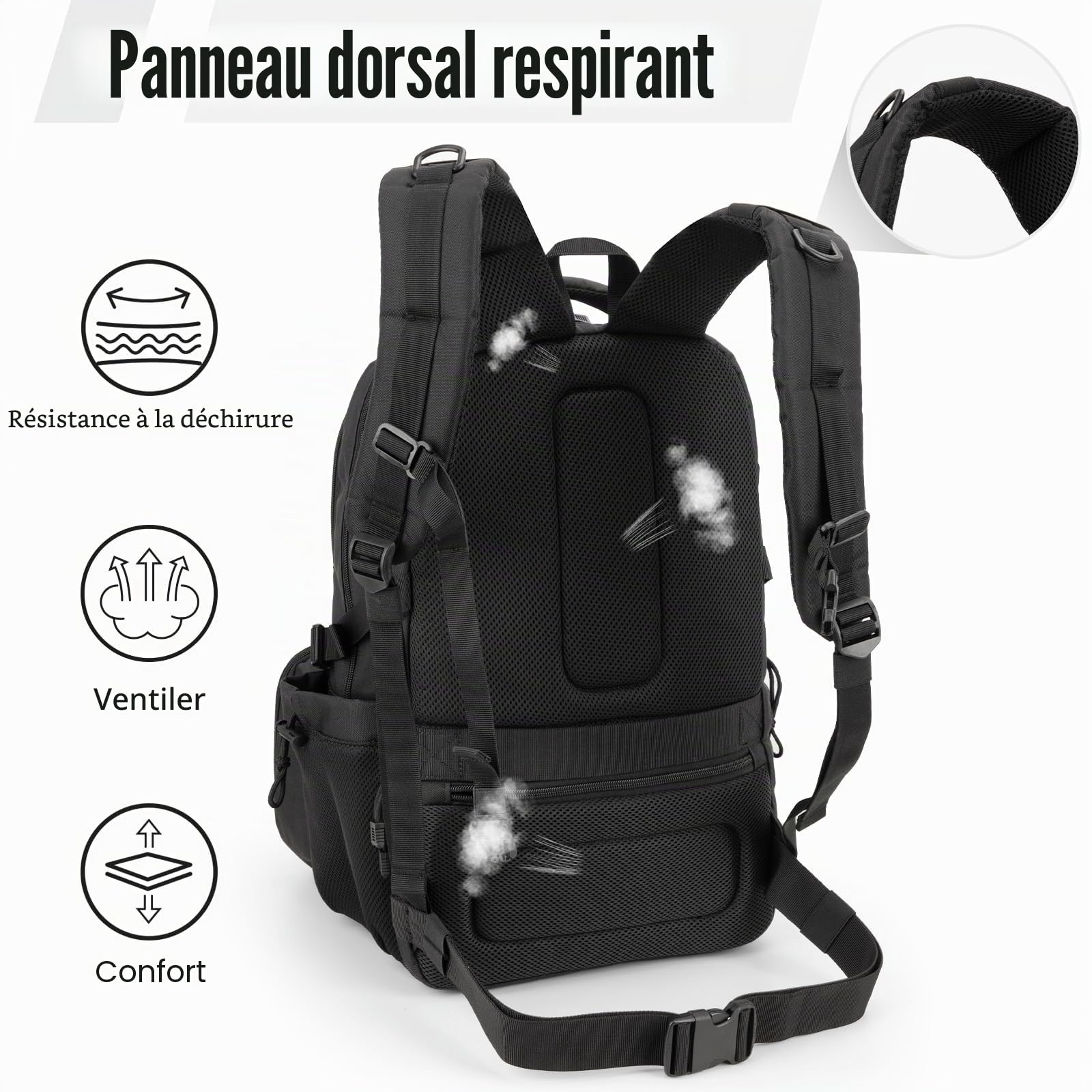 Sac à dos isotherme pour homme avec boîte à déjeuner de 6 L : sac à dos de 40 L pour homme avec compartiment pour ordinateur portable, sac de travail avec boîte à déjeuner sac isotherme pour l'école