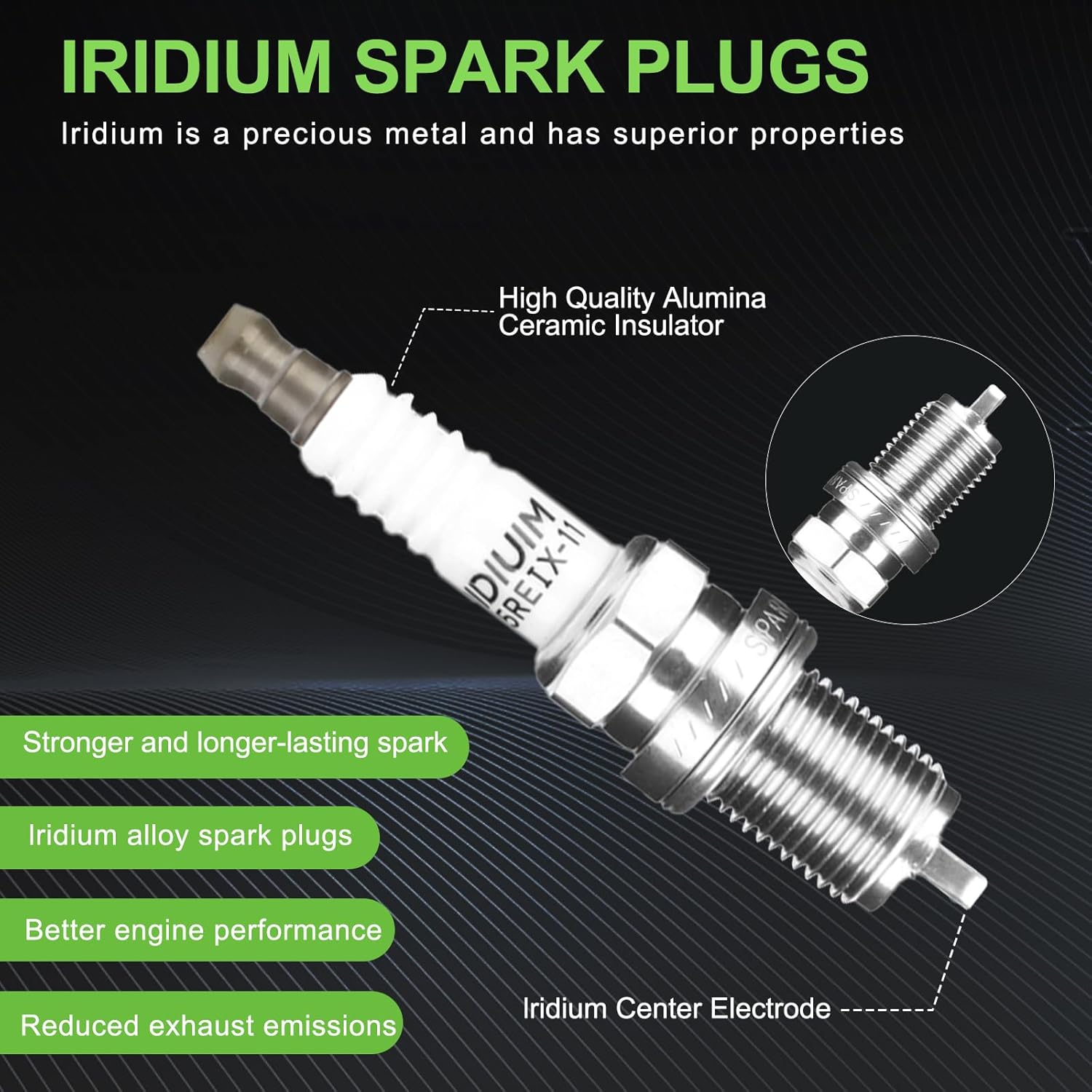 UF589 Ignition Coils Pack and Spark Plugs Set of 4 Compatible with Mitsubishi Lancer Outlander 2.4L L4 Replaces 18323A016 UF589