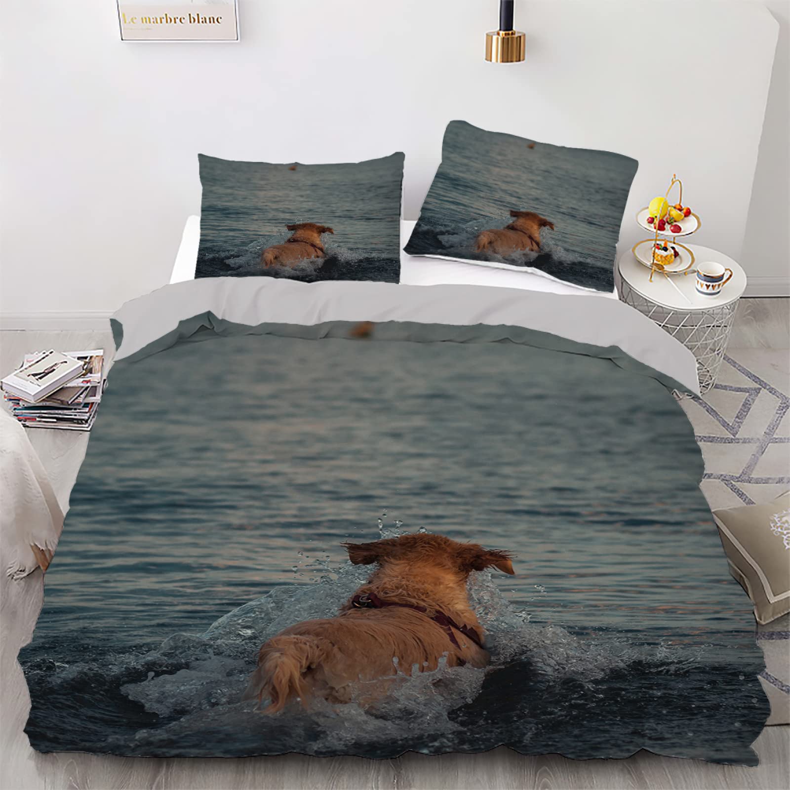 Housse de couette 140x200 entretien facile et parure de lit zippée