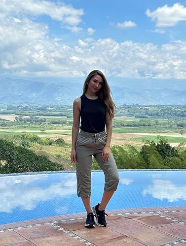 Miniatura 7 de RBX Active - Pantalones Capri para Mujer Joggers, Elásticos, Livianos, Pantalones Casuales para Mujer Capri con Cordón