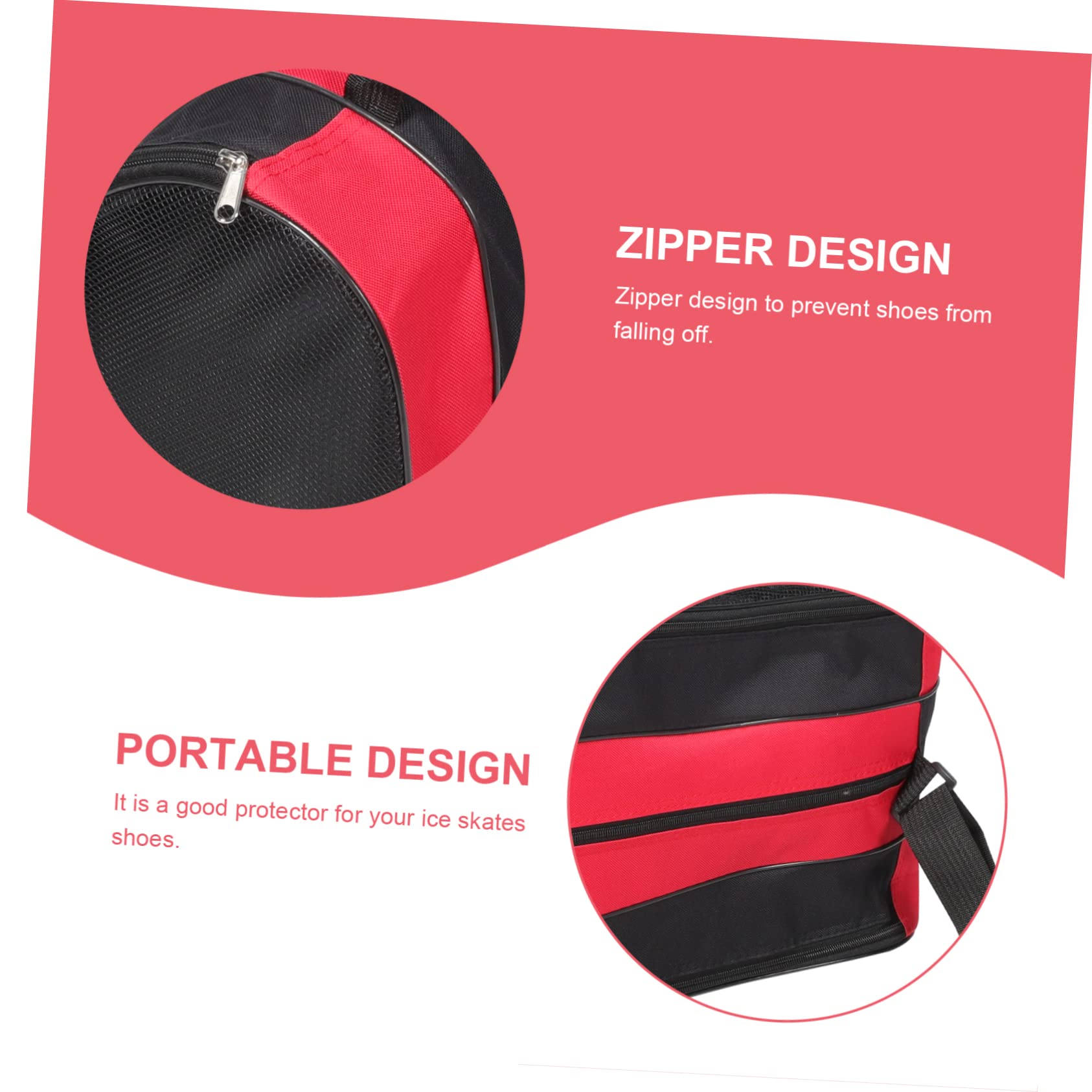 Bolsa para Patines de Hielo Portátil 2 Piezas de Tela Oxford