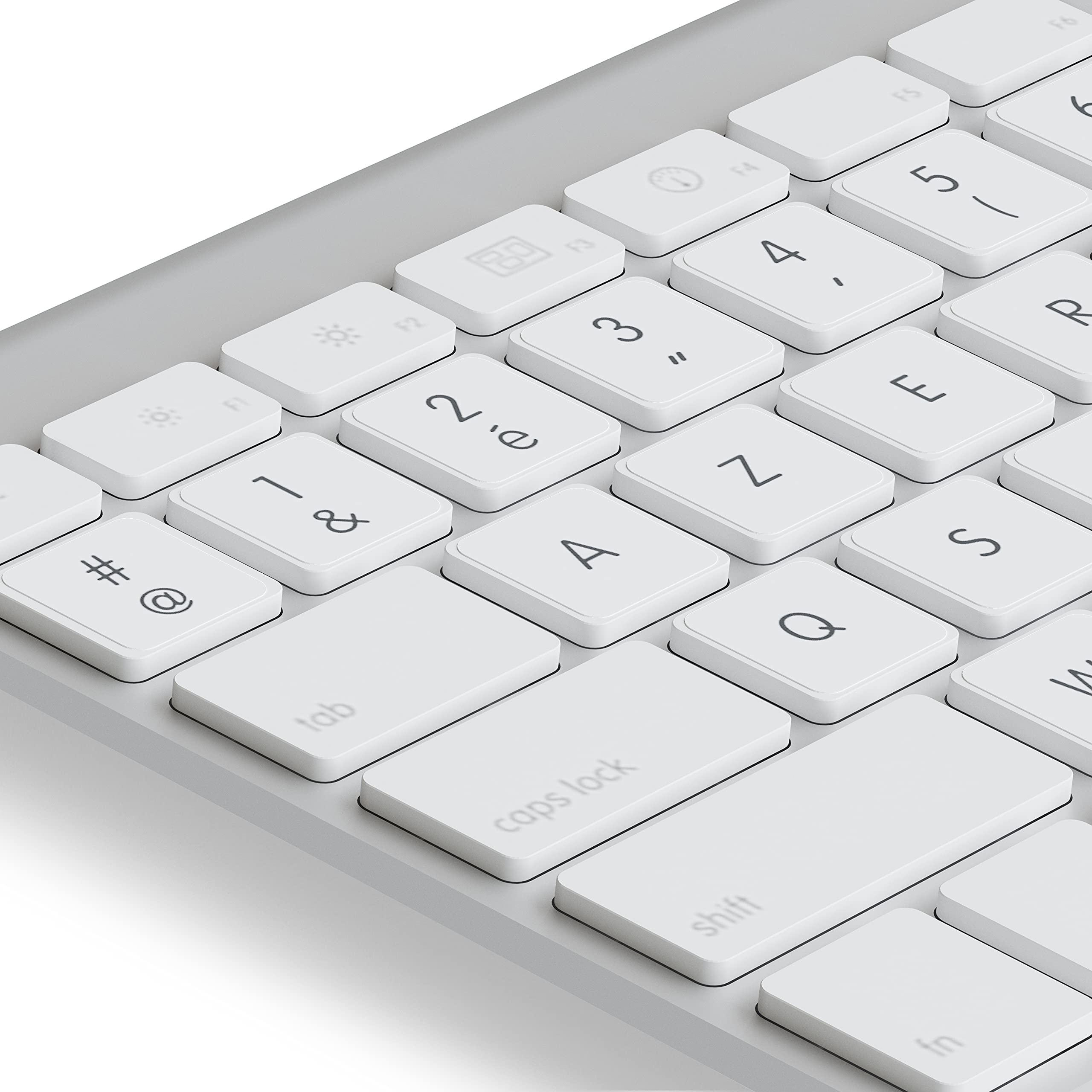 Lacerto | 15 x 15mm - French Stickers for Mac Keyboard, With Matte Protective Laminate | Autocollants Piano Français | French AZERTY Keyboard Stickers | Black