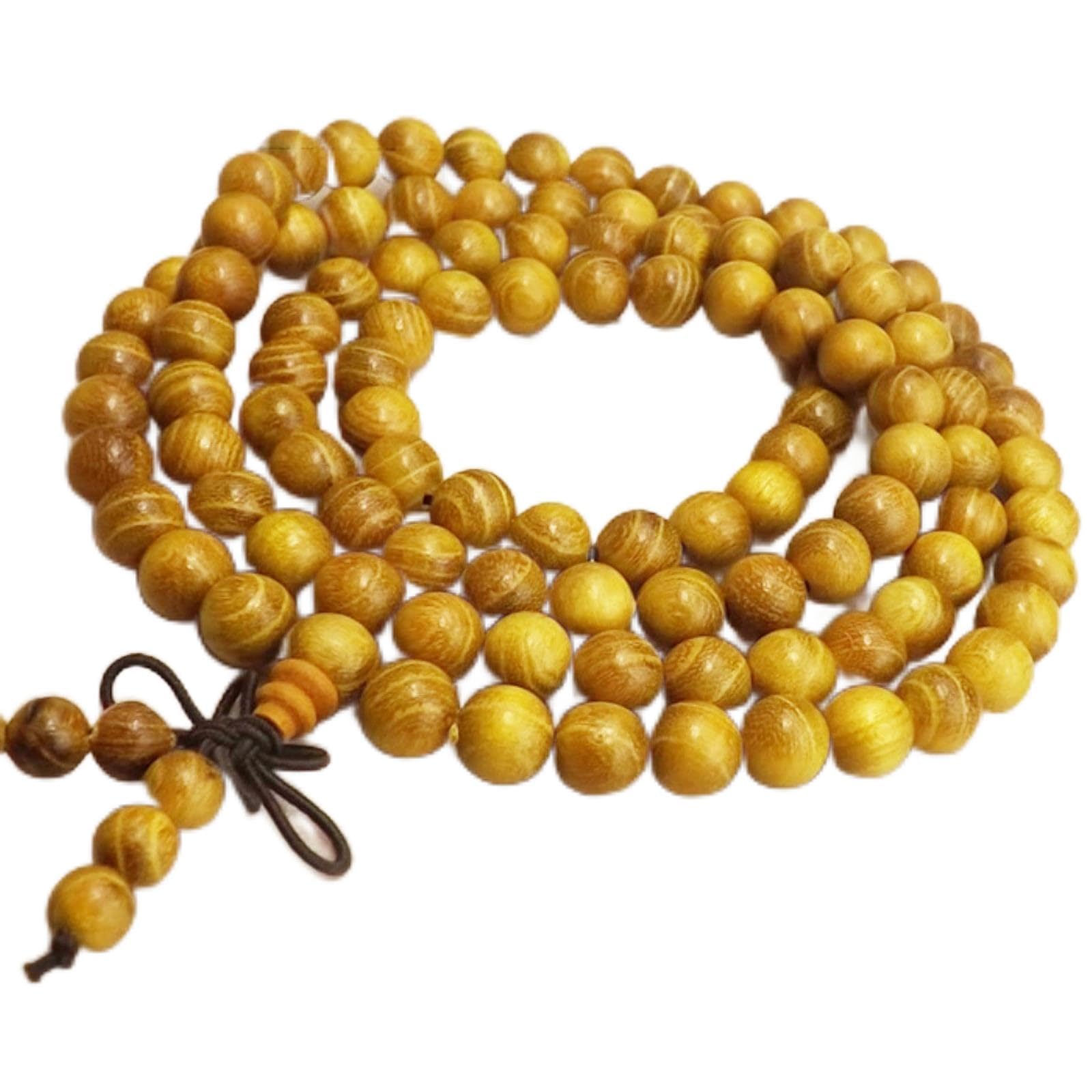Stück Buddhismus Vintage Natur verblasst nicht Gold Ebenholz Perlen elastisches Armband Modeschmuck für Männer-Perlen 8 mm