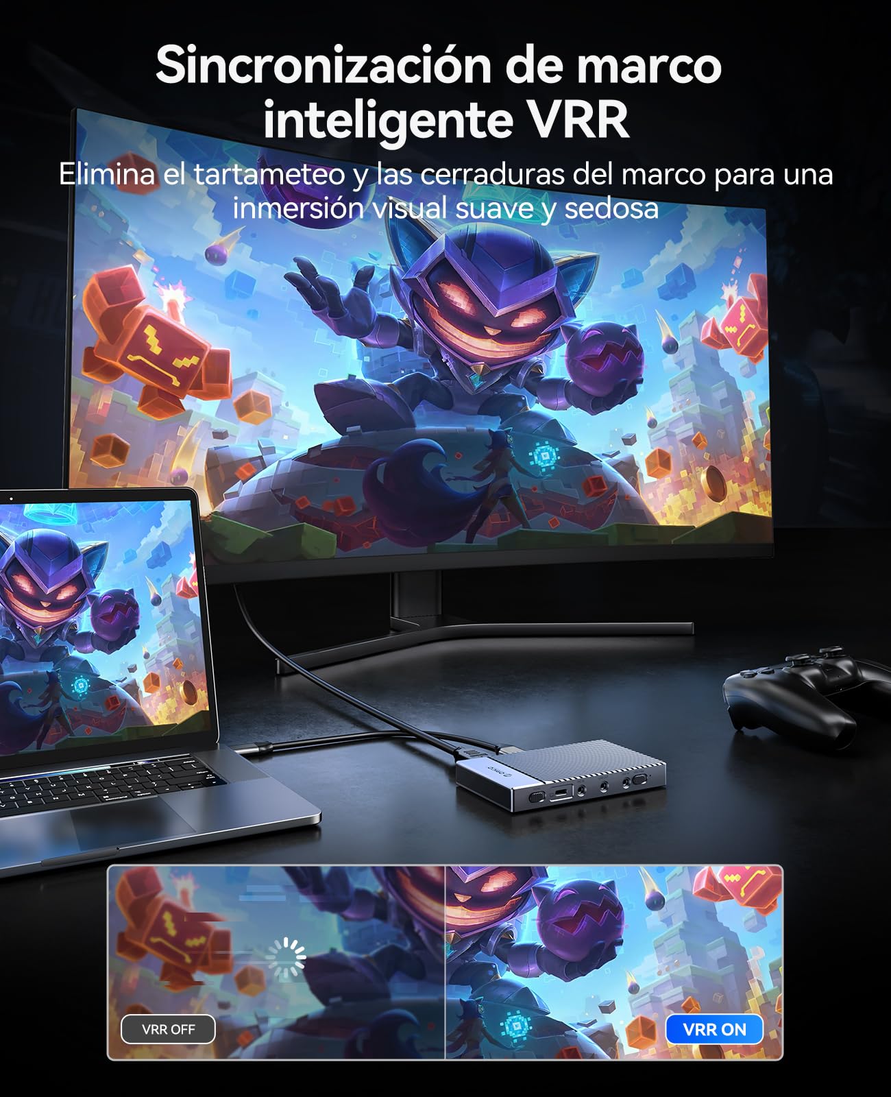 ORICO Capturadora HDMI 4K@60Hz con Passthrough - HDR, VRR, Ultra Baja Latencia - Compatible con Switch, PS5/PS4, Xbox, Windows, Mac, Linux, Android