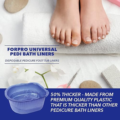 Miniatura 3 de ForPro - ForPro - Forros universales de baño Pedi, 50% más gruesos, para baño de pies Footsie Bath Plus Foot Bath, forros desechables de pedicura