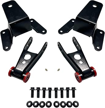 BST BSSP 4" Rear Suspension Drop Lowering Kit Hangers & Shackles Set For 1997-2003 Ford F150 & 2004 Heritage Models