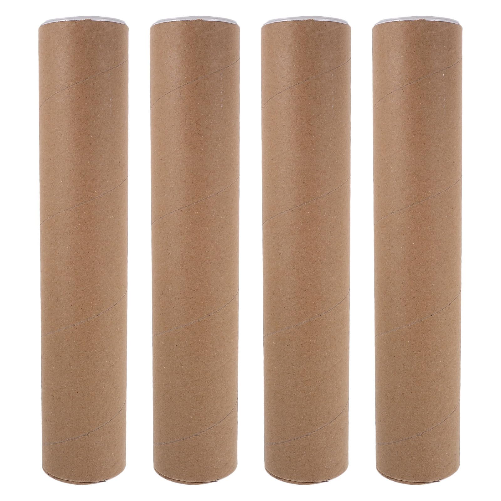 4 Tubes D'expédition avec Bouchons en Plastique : 13,2 Po X 2,5 Po - Tubes Cylindriques en Carton pour L'expédition de Plans, D'affiches, de Tirages D'art Et de Documents