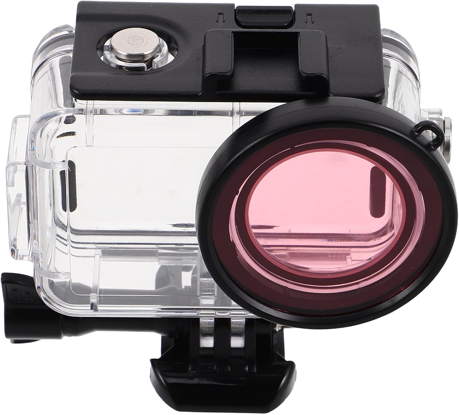 Waterproof Camera Housing Case Acrylic Shell with Dual Cold Shoe Mounts