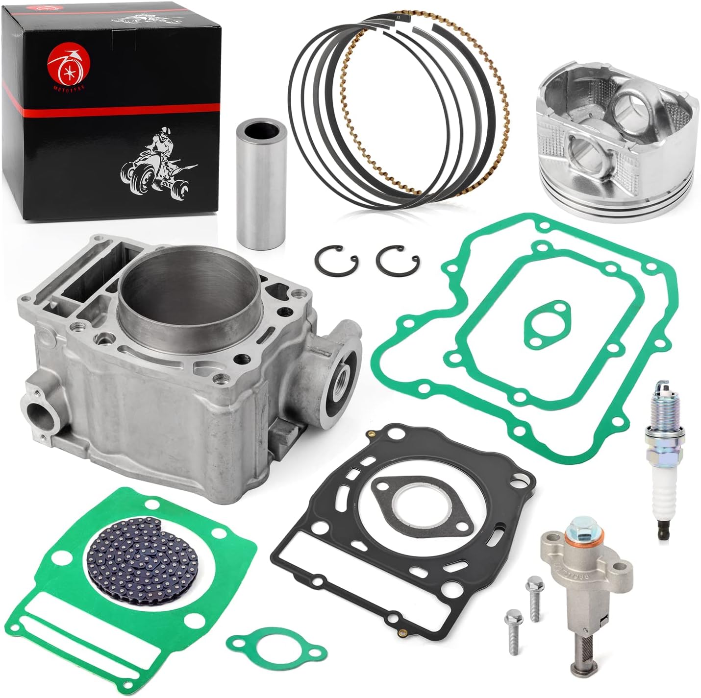 Top End Kit 92mm Cylinder Piston Cam Chain & Tensioner For Polaris Sportsman 500 HO 4x4 6X6 Ranger Scrambler 500 1996-2012