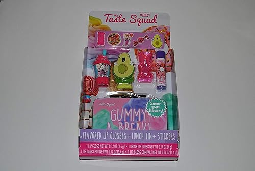 Taste Beauty  El gusto de escuadrón Gummy A Break sabor Liglosses, almuerzo lata pegatinas